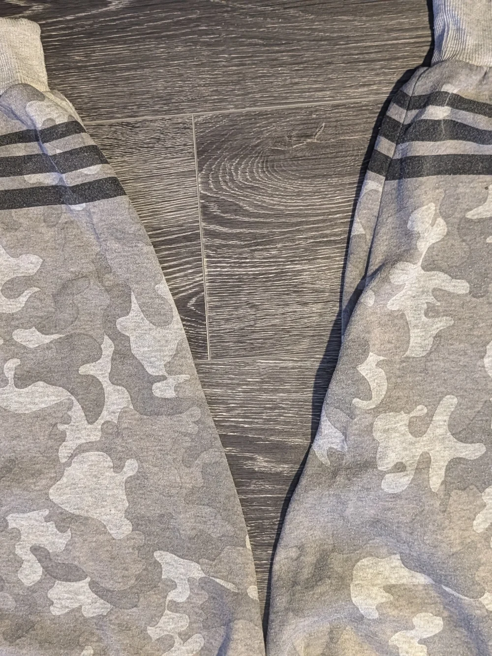 New Look Gray Camo Track Joggers with Black Drawstring